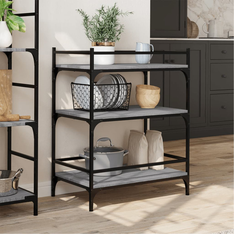 Newfolden Metal Bar Cart, Grey Sonoma