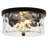 Alixandra 2-Light Flush Mount Ceiling Light With Clear Hammered Glass-295452041-295452040