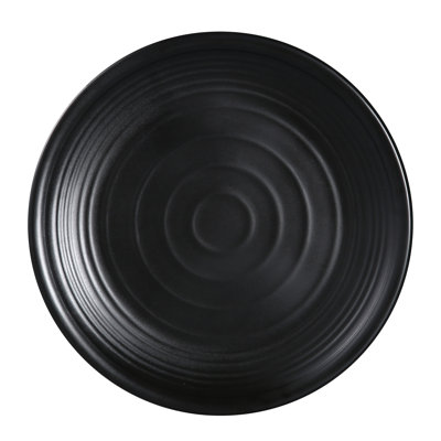 Assiette à dîner rond en mélamine Black Pearl