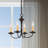 Analycia 4 - Light Steel Dimmable Chandelier