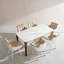 Table de salle à manger rectangulaire moderne en noyer et céramique / 5,9 pi
