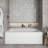 Streamline 66 in. x 32 in. Acrylic Left-Hand Drain Alcove Bathtub in Glossy White With External Drain-101700152