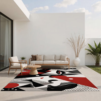 Tapis intérieur et extérieur Fiery Rift