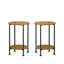 Ensemble de tables basses 3 pièces avec tablettes de rangement pour petits espaces de salon