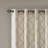 Fretwork Print Grommet Top Window Curtain Panel With Geometric Pattern And Light-Filtering Texture.-534900653-534900626