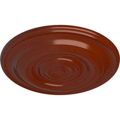 Endurathane Niobe Ceiling Medallion, 18"OD x 1 1/2"P (Fits Canopies up to 8 5/8"), Hand-Painted Firebrick Finish