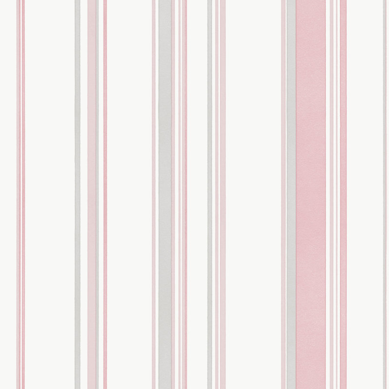 Smart 3 Stripes Casual Stripe Wallpaper Roll, Pink