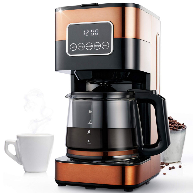 Nbarthome 10-Cup Coffee Maker, Copper