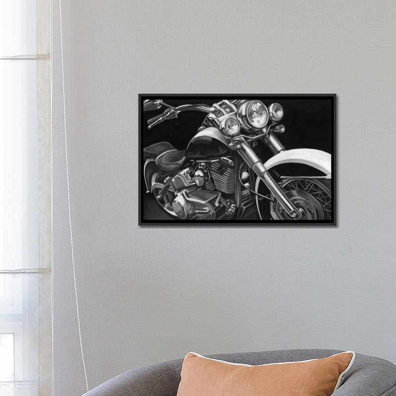 «Classic Hogs I», impression sur toile, H 18 po x l 26 po x P 1,5 po, Toile avec cadre noir, Pas de tapis