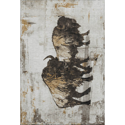 Premium Machine Washable Mayfield AMF2245 Animal Rug