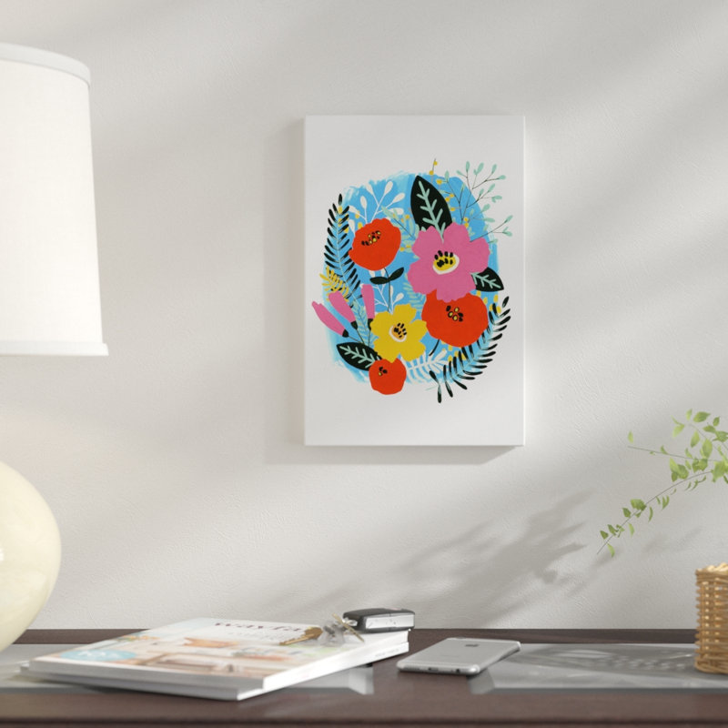 « bouquet brillante i », reproduction sur toile, H 18 po x l 12 po x P 1,5 po, Pas de tapis, Toile tendue
