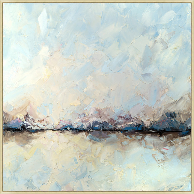 Sky Song - peinture sur toile avec cadre flottant