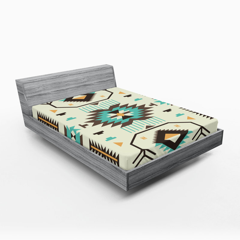 Ensemble de 2 draps-housses Ambesonne, Multicolore / Sud-ouest 3, Drap-housse grand