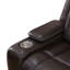 Fauteuil inclinable électrique en similicuir brun foncé