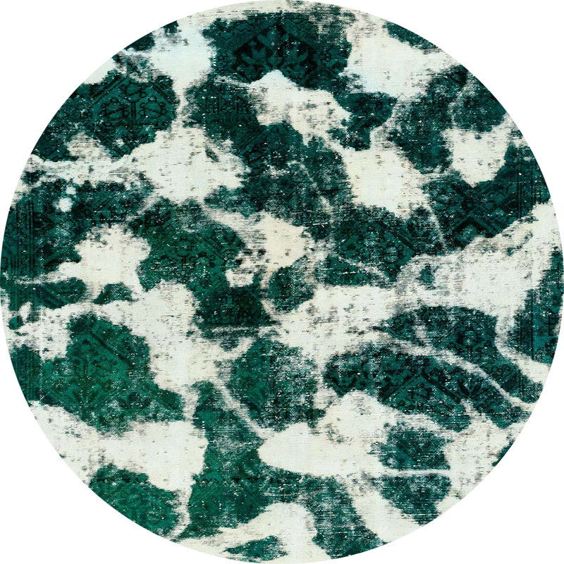 Abstract Indoor Rug, Round 5'