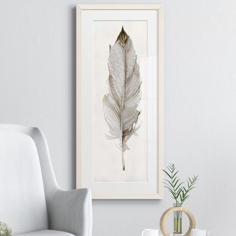 Peinture sur papier encadrée, Blanc