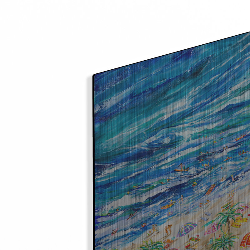 Dovecove «A Day at the Beach» par Estelle Grengs, art mural en métal, H 12 po x l 12 po