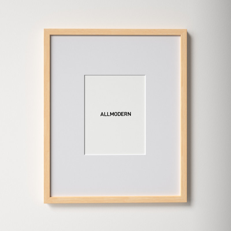 Capullo Wood Matte Picture Frame with Mat, Natural, 18" x 24", 12" x 18"
