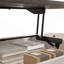 Table basse à plateau relevable rétro avec compartiment inférieur caché pour le rangement dans le salon-129385296