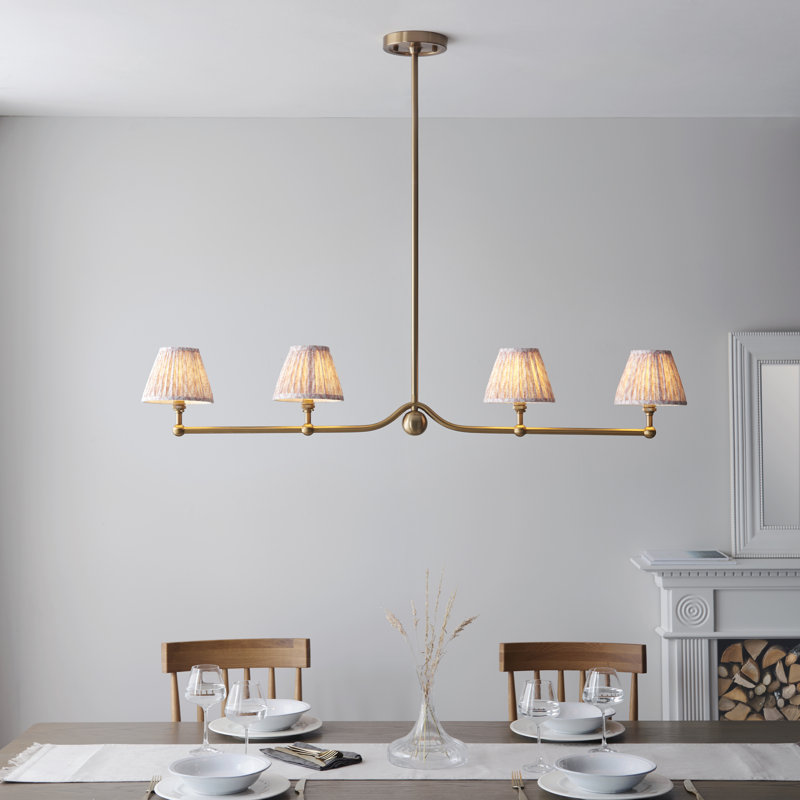 Santiago 4 - Light Shaded Chandelier, Pink