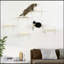 Tablettes murales modernes pour chat 6 pièces, plateformes de saut réglables et hamac moelleux PawHut pour chats d'intérieur et conception peu encombrante
