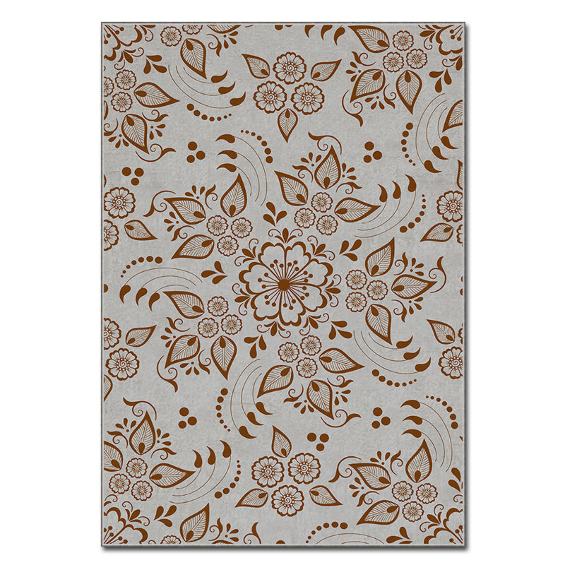 Luxurious Area Rug, 100% Polyester, 5.9 x 9.2 Feet | 740 g/m² Weight, Non-Slip Felt Dot Underside, Easy Clean Velvet Fabric, 0.08 in Pile Height | Machine Washable, Perfect for Living Room & Bedroom Décor
