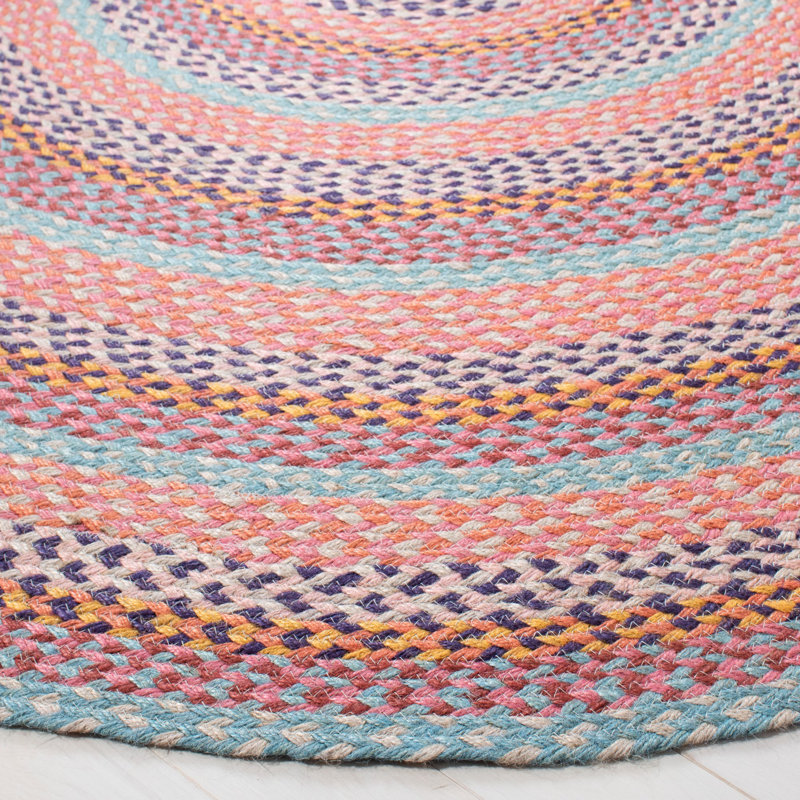 Tapis en jute tissé à la main Alsatia, Oval 6 pi x 9 pi