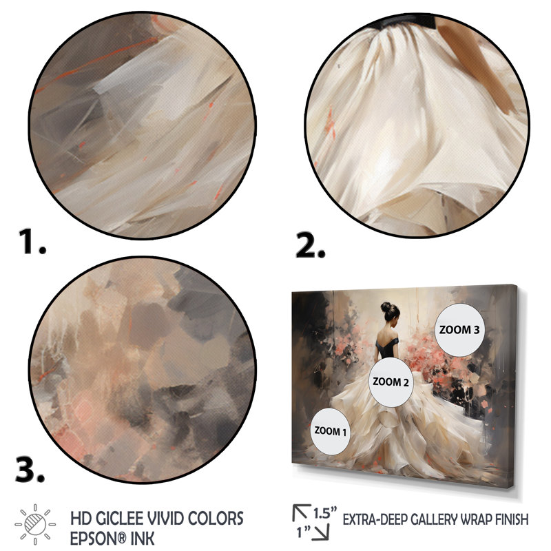 Fashion Fashion Dress Elegance UnveILE III - Décoration murale tendance, H 30 po x l 40 po x P 1,5 po