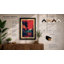 Tropical Sunset Palms Retro - Framed Print-1976751278-1976751273