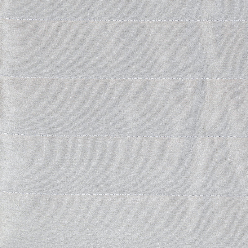 Taie décorative en soie matelassée , Argent, H 20 po x l 26 po