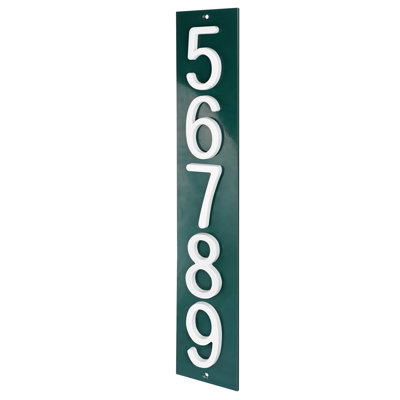 Plaque d'adresse verticale en aluminium Royal Shade