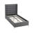 Gray Linen Upholstered Full Bed Frame