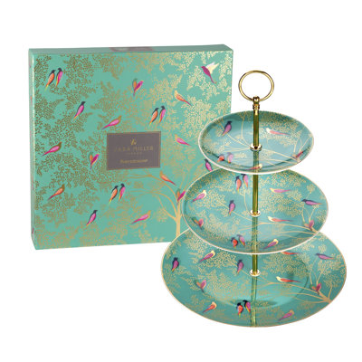 10.5" 3-Tier Cake Stand in Green