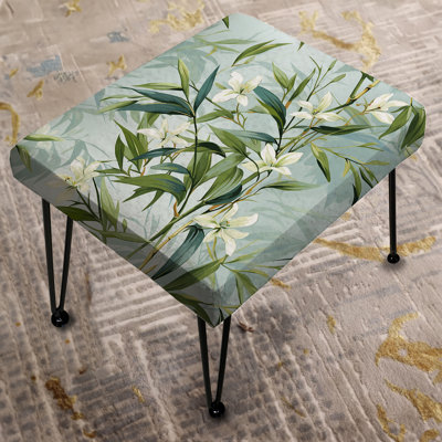 Tropical Zen Bamboo I - Tropical Rectangle Ottoman