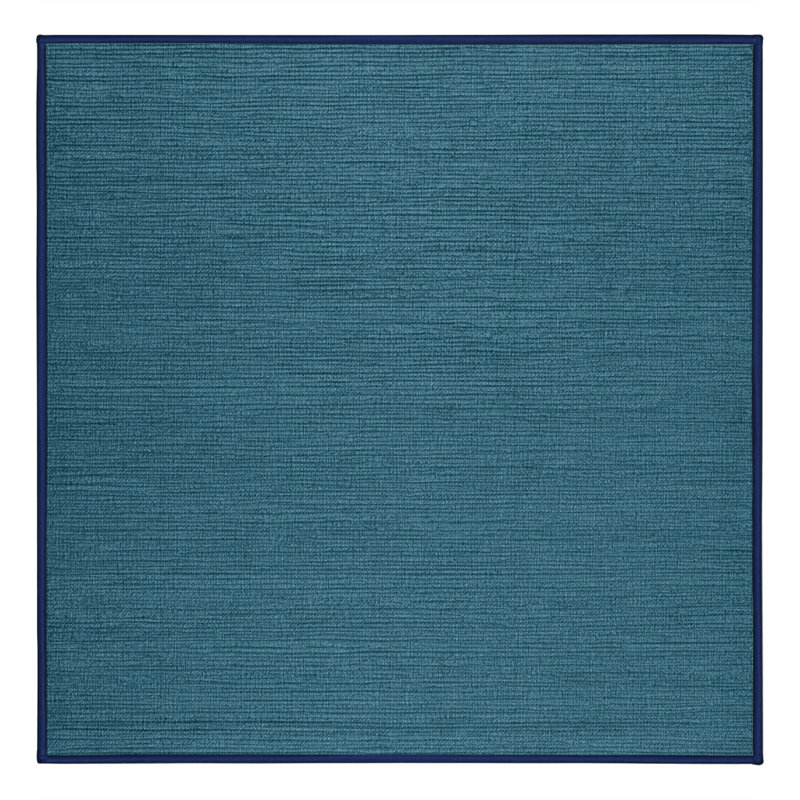 Machine Washable Solid Gray Area Rug, Square 3'