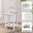 16 Inch Round Outdoor Side Table Adirondack Plastic/Resin Patio Side Table Weather Resistant End Table with Storage Shelf-933618897