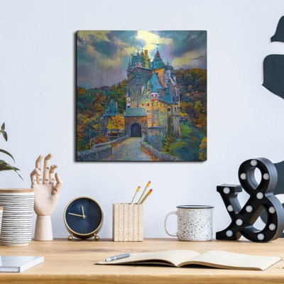  'Germany Wierschem Burg Eltz Castle' by Pedro Gavidia Metal Wall Art, 12" x 12"