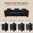 Keiven 87" Upholstered Boucle Sofa with Wood Wedge Legs-14311039