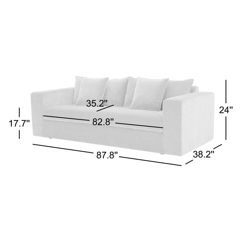 Kiran Sleeper Sofa, Charcoal Velvet