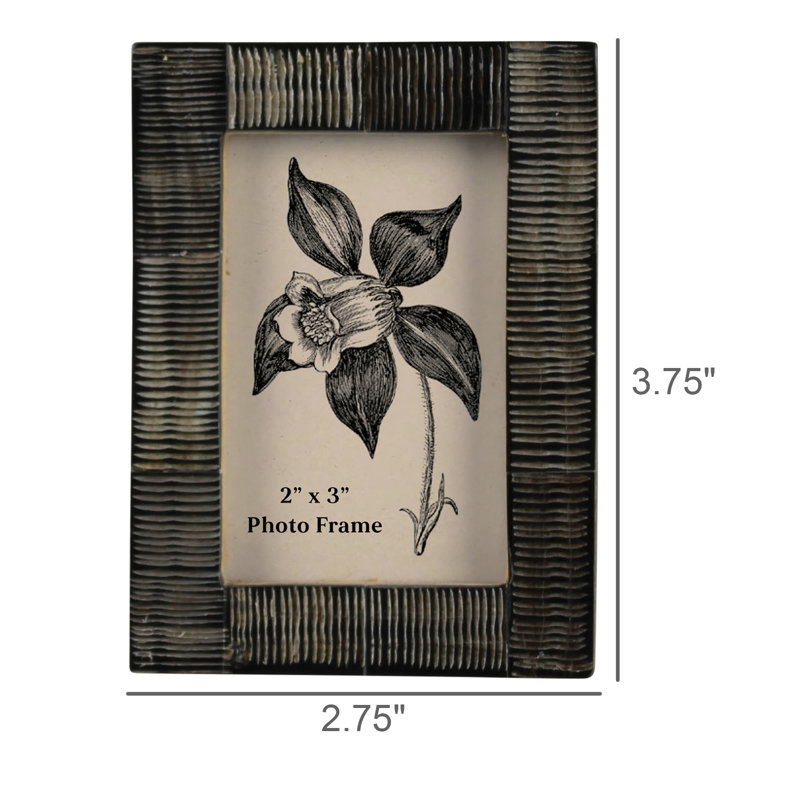 Cadre photo, corne Chagrin 2x3