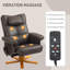 Massage Recliner Chair with Ottoman Set-1741921234