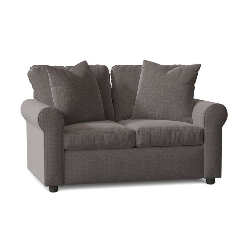Warrington Upholstered 60'' Loveseat, Zuma Charcoal Textured Linen