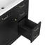Meuble-lavabo 36 po avec lavabo, lavabo en céramique, 2 tiroirs basculants, charnières de porte à fermeture en douceur, noir-116234374-116234376