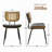 Rattan Back Upholstered Dining Chair-864672089-851482100