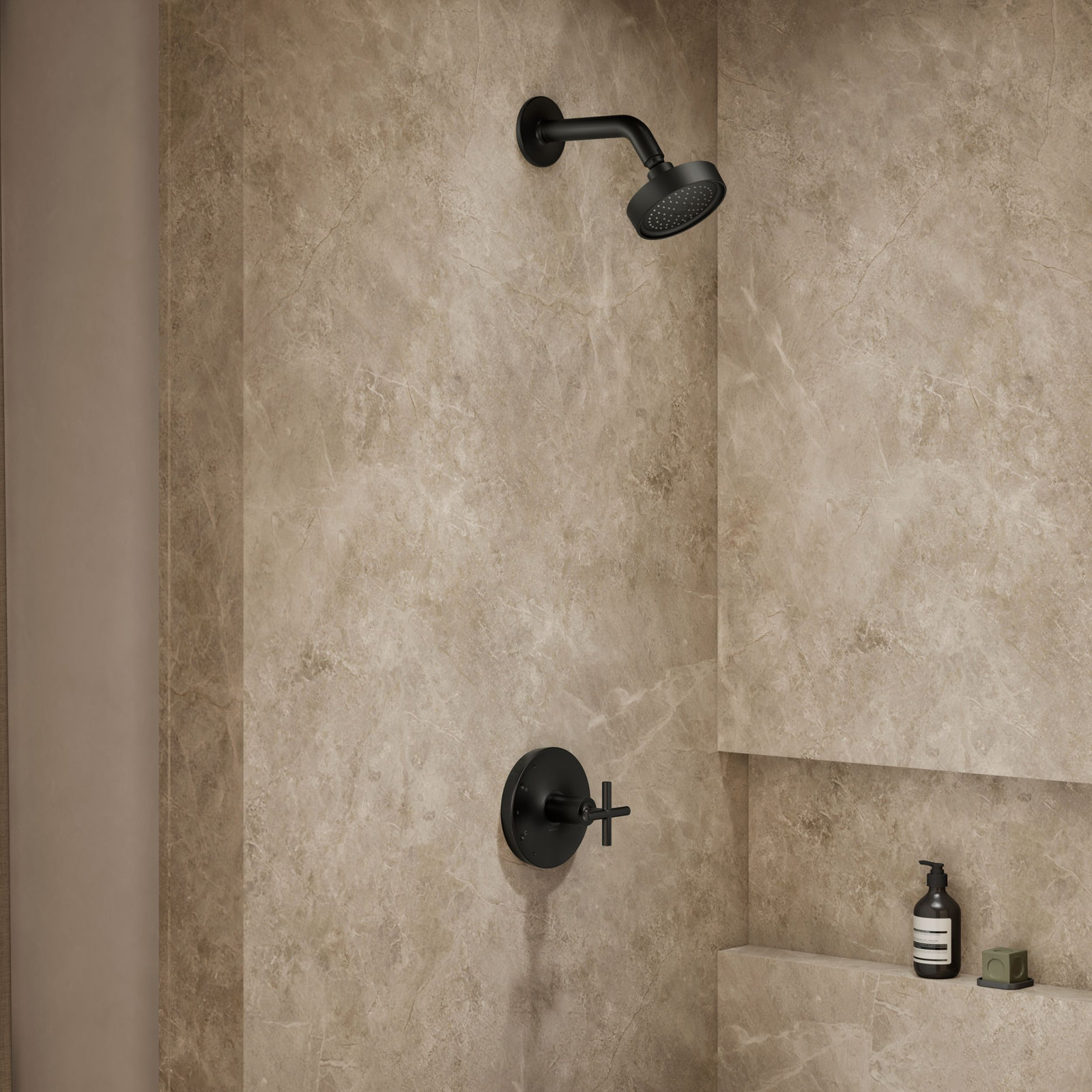 Purist Rite-Temp Shower Faucet, Matte Black