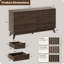 Ensemble de chambre à coucher 3 pièces, une commode à 7 tiroirs et deux tables de chevet à 3 tiroirs-133694131-133694133