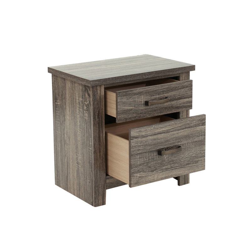 Table de chevet 2 tiroirs en bois