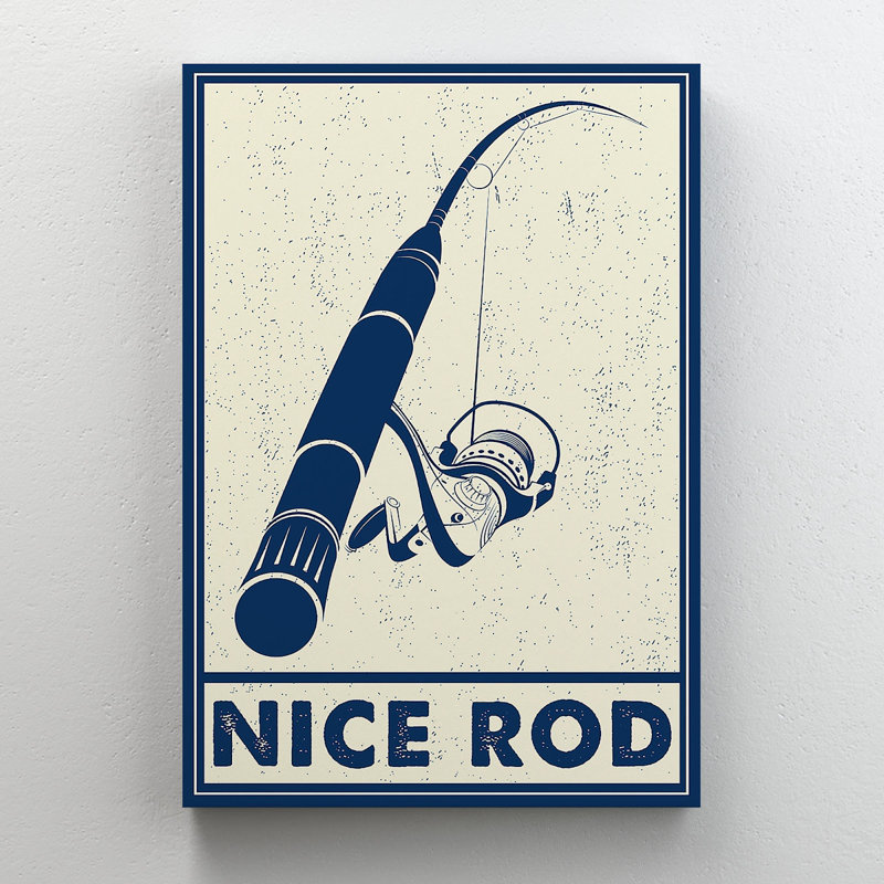 " Fishing Rod ", 14" H x 11" W x 2" D