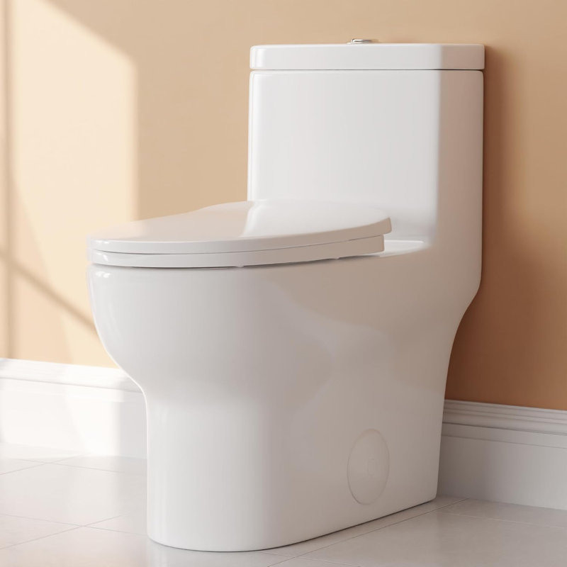 Toilette de salle de bain Ally, 10, Blanc / Nickel