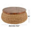 Table basse de salon avec plateau en teck brun Kai Cole